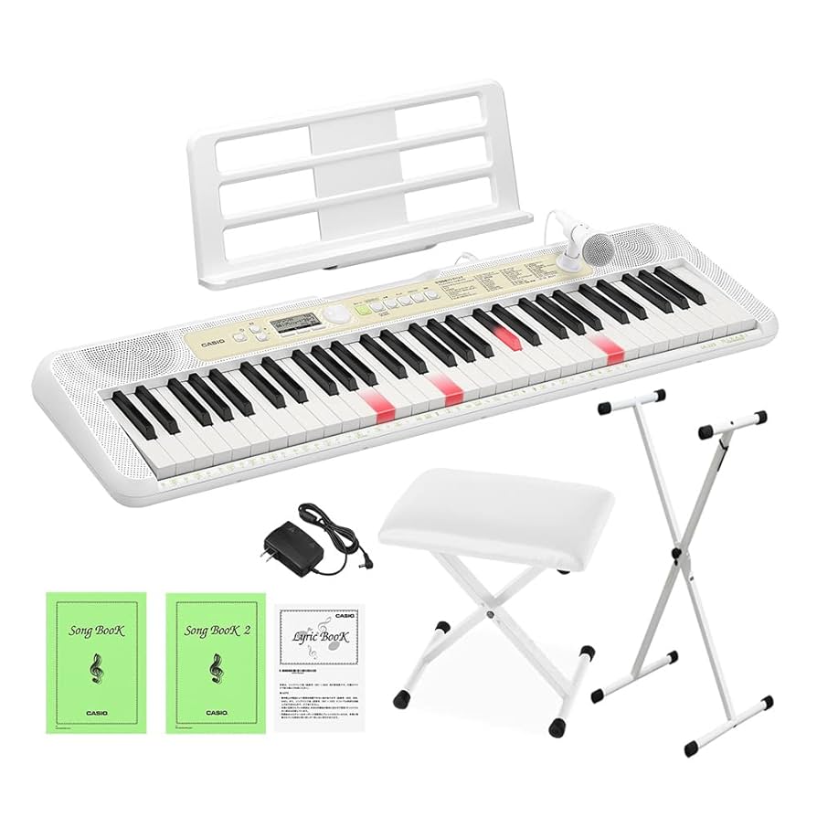 カシオ光ナビゲーション電子キーボード標準61鍵とスタンドセット